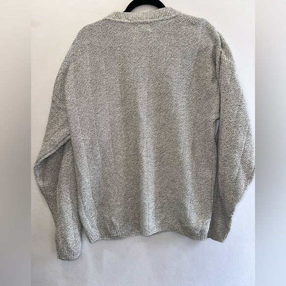 VTG Peconic Bay Traders Gray Pullover Sweater Cotton Labrador Dog Grandpa Large - Picture 2 of 7